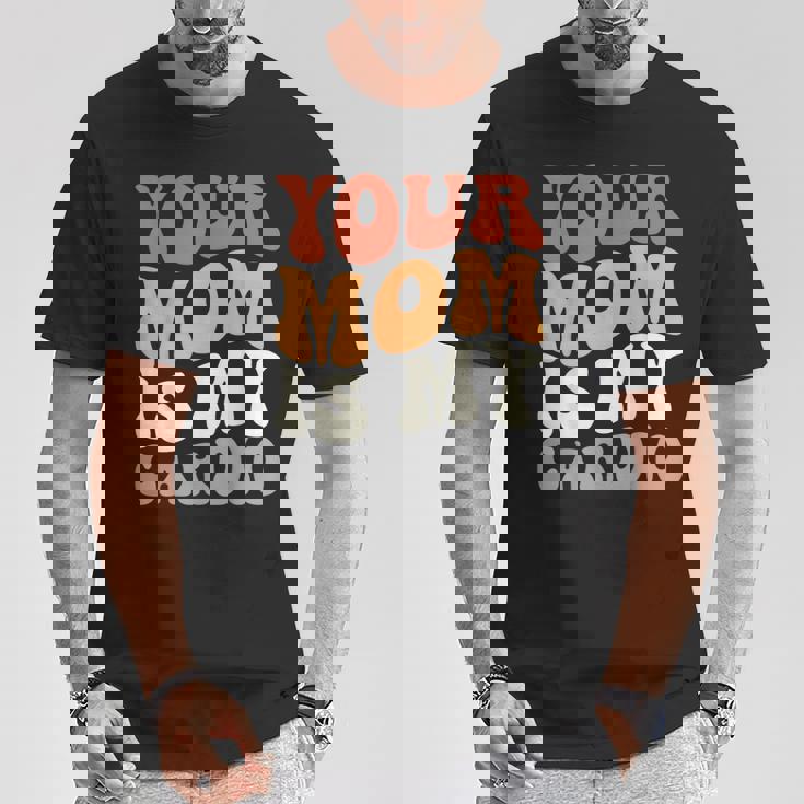 Your Mom Is My Cardio Groovy Palestra Allenamenti Regali Per Papà Maglietta Regalos divertidos
