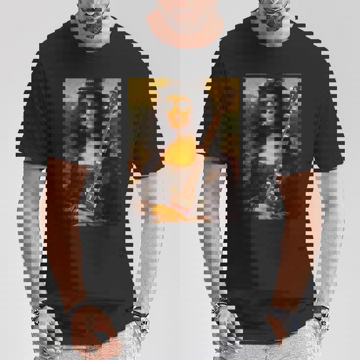 Monalisa Guitarist By Rock N Roll Tシャツ 面白い贈り物