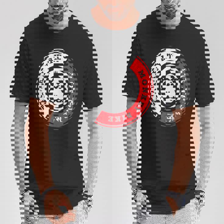 Monkey Bike レッドグラフィック Tシャツ 面白い贈り物