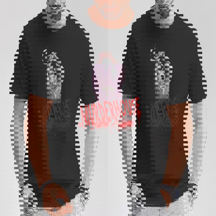 Murder House イースターバニー サバイバル ホラー ゲーム マニアック Tシャツ 面白い贈り物