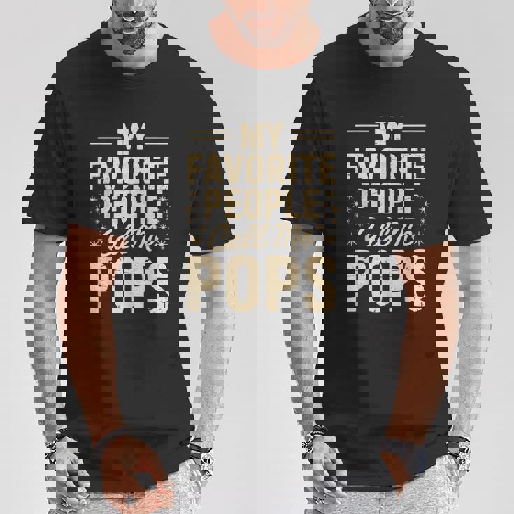 My Favorite People Call Me Pops Fathers Day Tシャツ 面白い贈り物