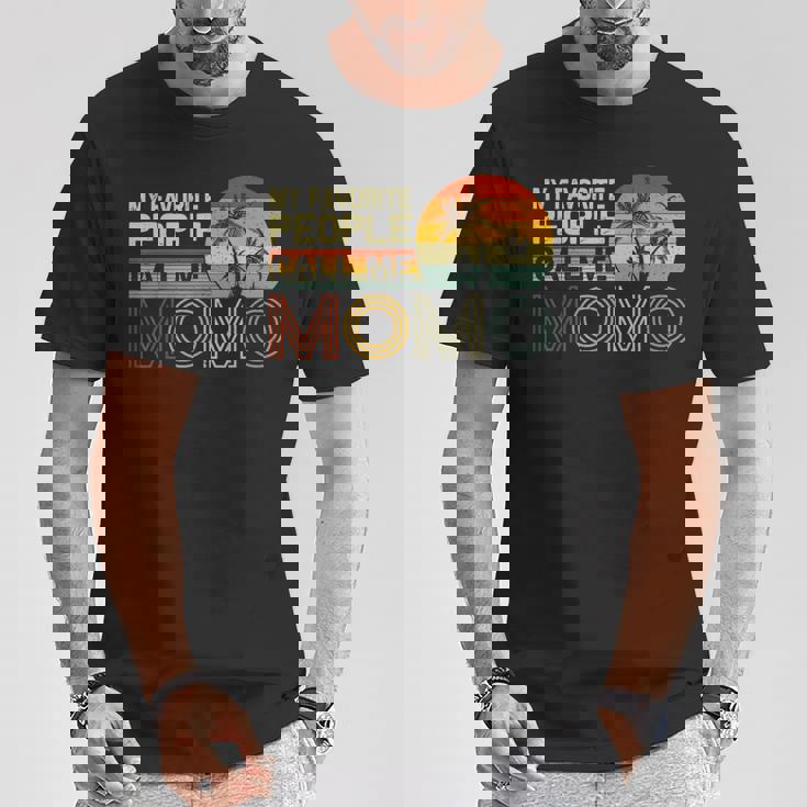 My Favorite People Call Me Momo ヴィンテージ レトロ 面白い モモモ Tシャツ 面白い贈り物