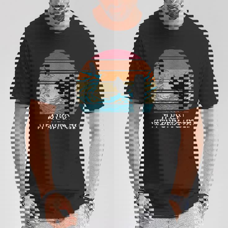 My Lucky Kite サーフィンシャツ ヴィンテージ サンセット ビーチ Tシャツ 面白い贈り物