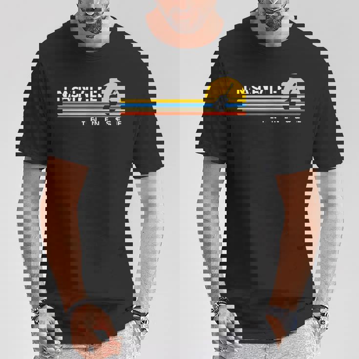 Nashville Tn Tennessee Guitarintage Retroouvenirs Tシャツ 面白い贈り物