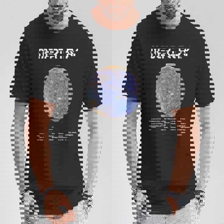 Nerdy Mercury 天文学 科学惑星 太陽系 ホワイト Tシャツ 面白い贈り物
