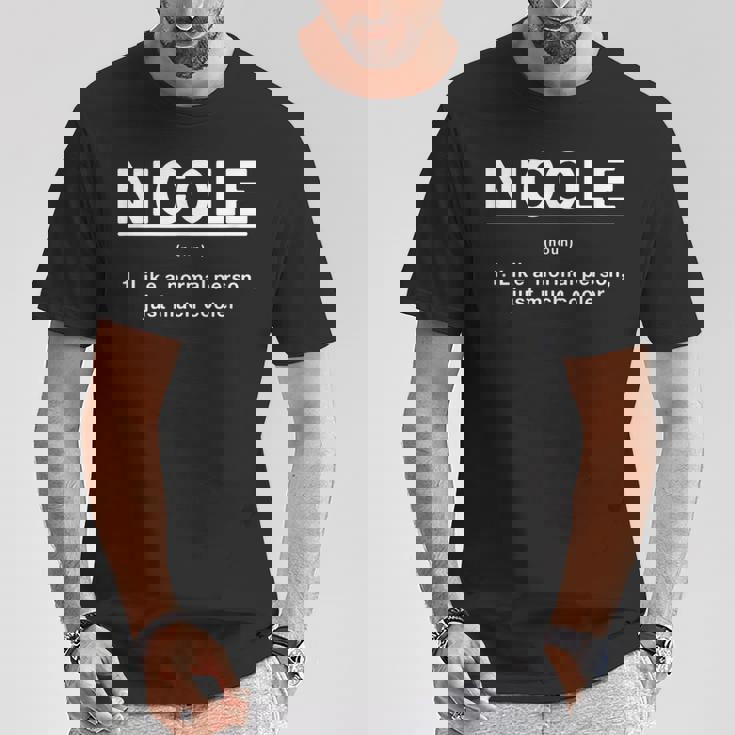 Nicole Definition ファニーファーストネーム ユーモアニックネーム ユニーク Tシャツ 面白い贈り物