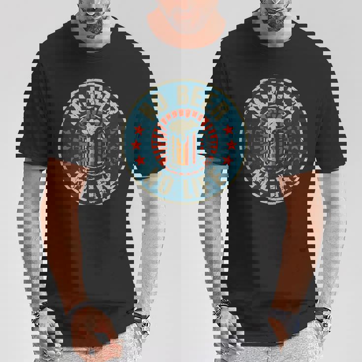 No Beer No Life ヴィンテージ飲酒 ビール愛好家向け ビールファン向け Tシャツ 面白い贈り物