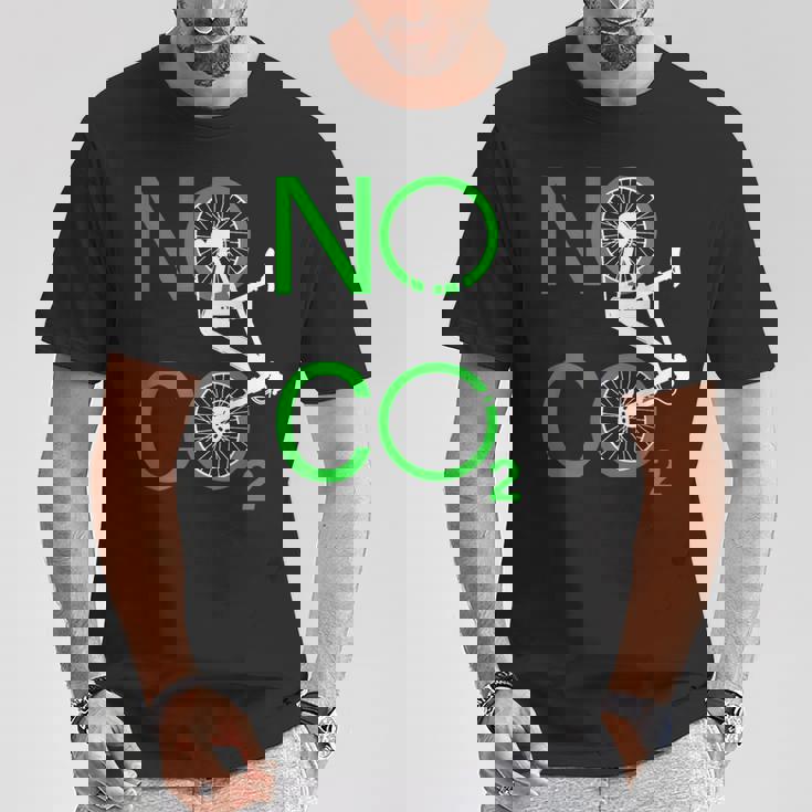 No Co2 サイクリング 気候変動対策 グリーンエネルギー Mtb Tシャツ 面白い贈り物