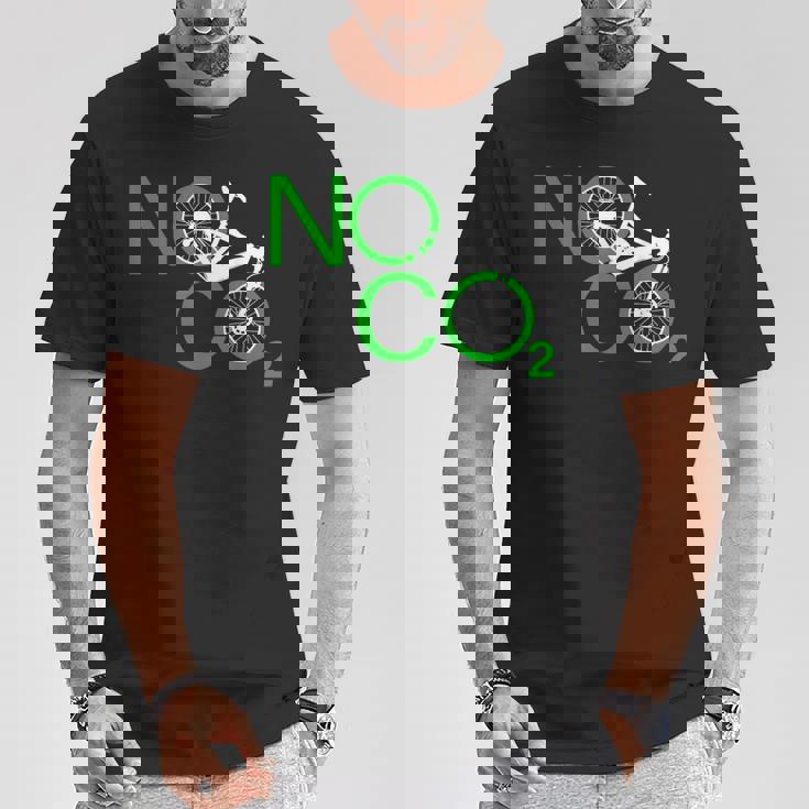 No Co2 サイクリング 気候変動対策 グリーンエネルギー Mtb Tシャツ 面白い贈り物