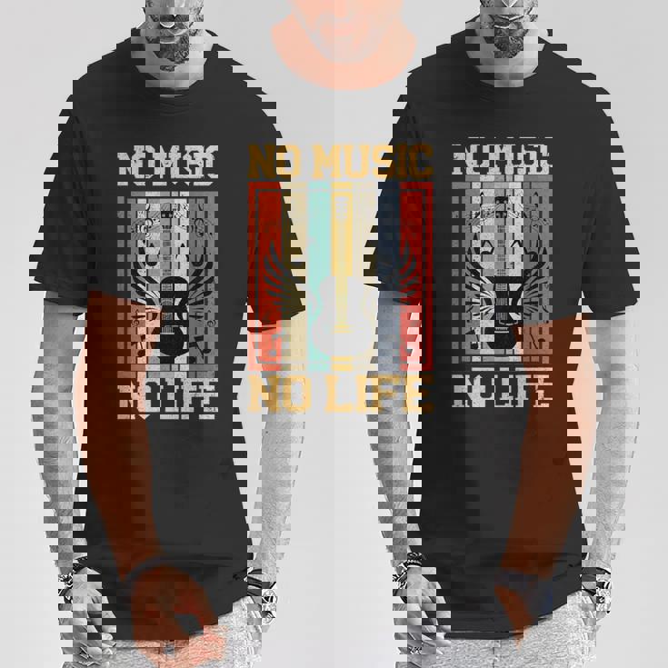 No Music No Life 音符ミュージシャン Tシャツ 面白い贈り物