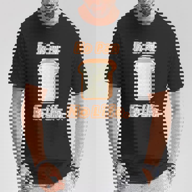 No Pan No Life ノー パン ノーライフ ご飯タイム【変なデザイン屋さん】面白い言葉 Tシャツ 面白い贈り物