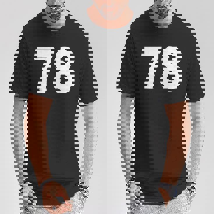 Number 78 、Eventy-8 ジャージ スポーツ 誕生日 Tシャツ 面白い贈り物