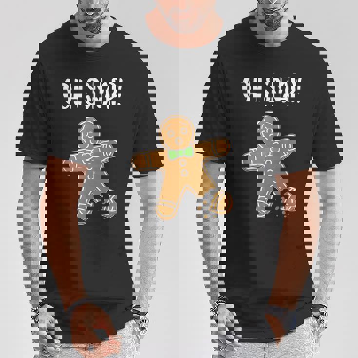Ohnap ジンジャーブレッドマン クッキー 骨折脚 面白い Tシャツ 面白い贈り物