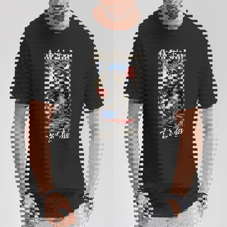 Oldchool Porida ローライダー チカーノ チョロアート Usa Tシャツ 面白い贈り物