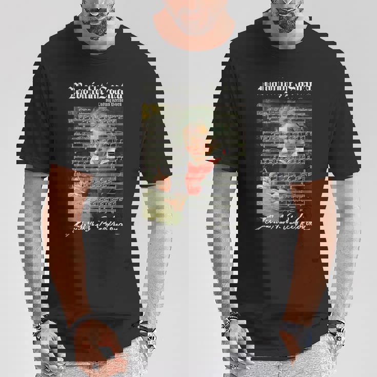 Op。 27ソナタ楽譜スコアベートーベン愛好家の肖像画 Tシャツ 面白い贈り物