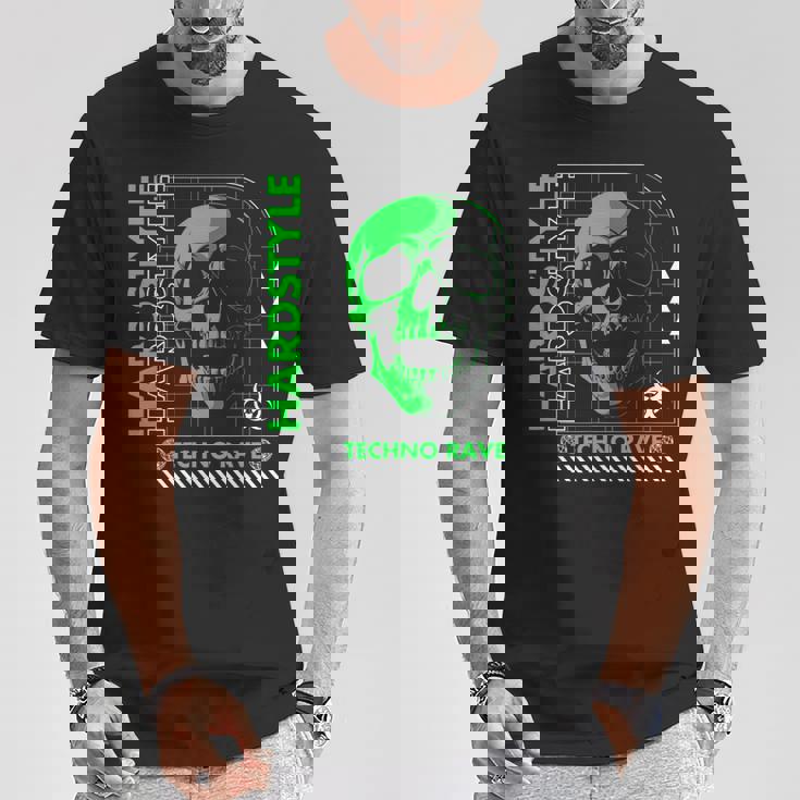 Outfit Rave Hardstyle Cráneoerde Retro Camiseta unisex Regalos divertidos