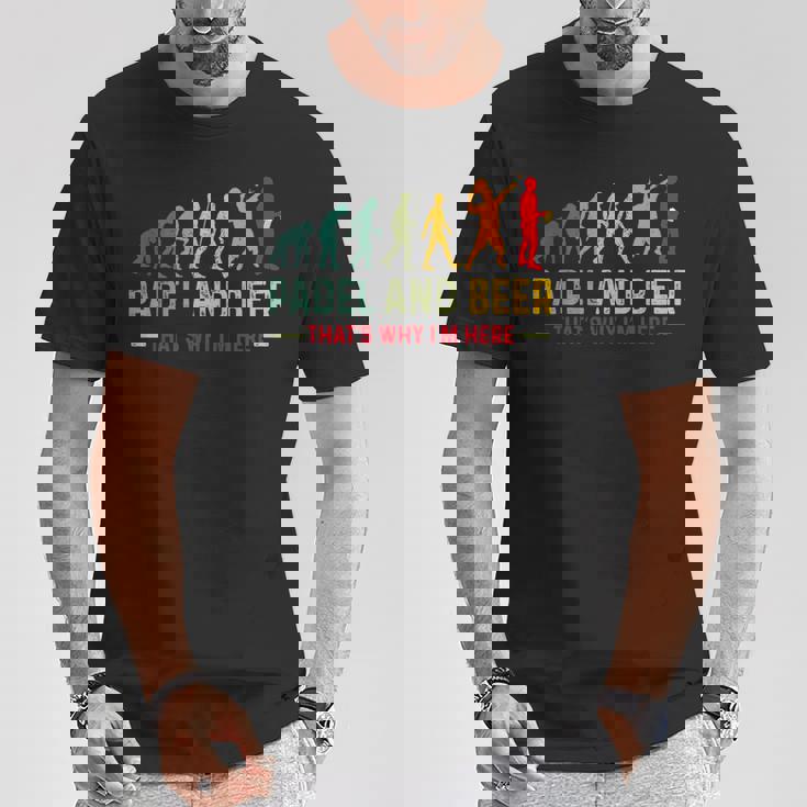 Padel Y Cerveza Evolución Divertida Para Amantes Del Pádel Camiseta unisex Regalos divertidos