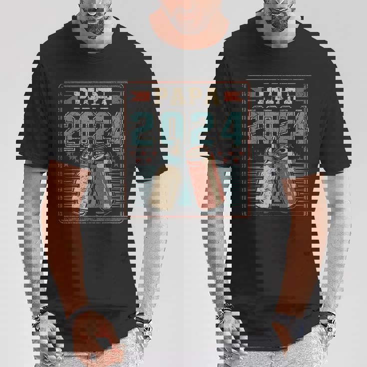 Papa 2024 初めてのパパ 父の日 新しい父親の父性 Tシャツ 面白い贈り物
