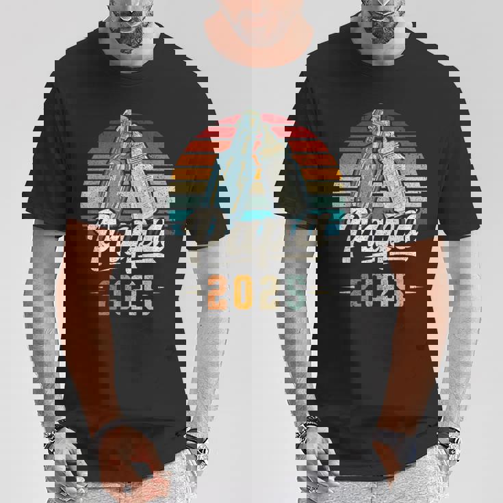 Papa 2025 年、新しいパパ、赤ちゃん発表 Tシャツ 面白い贈り物