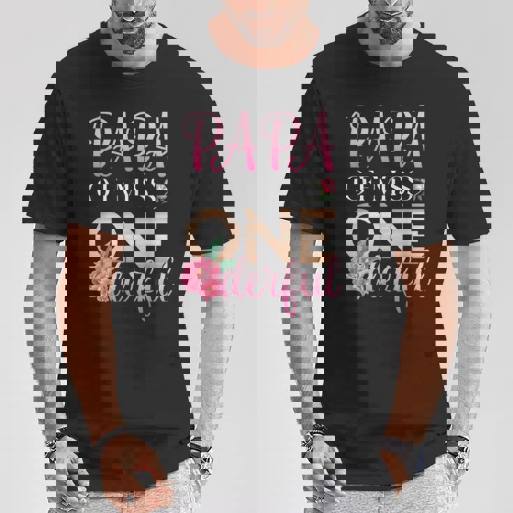 Papa Of Miss Onederful Girls 1歳の誕生日 マッチングファミリー Tシャツ 面白い贈り物