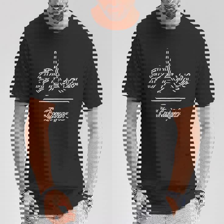 Paris パリ・フランス【エッフェル塔】Bonjour ボンジュール【世界の都市】旅行観光 お土産 かわいい おしゃれ Tシャツ 面白い贈り物