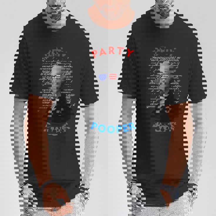 Party Pooper 面白い独立無党派投票者 7月4日 Tシャツ 面白い贈り物