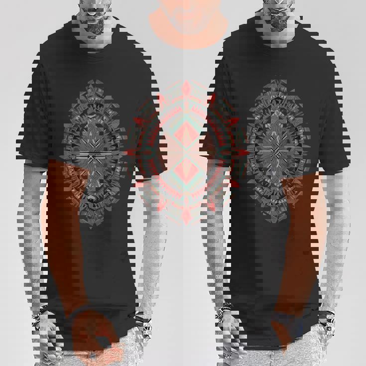Patrón Tribal Indio Arte Tribal Nativo Americano Camiseta unisex Regalos divertidos