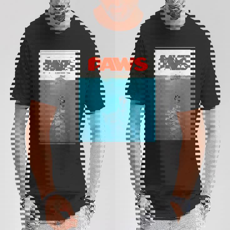 Paws Cat ファニーtシャツ、子猫映画ポスターパロディ Tシャツ 面白い贈り物