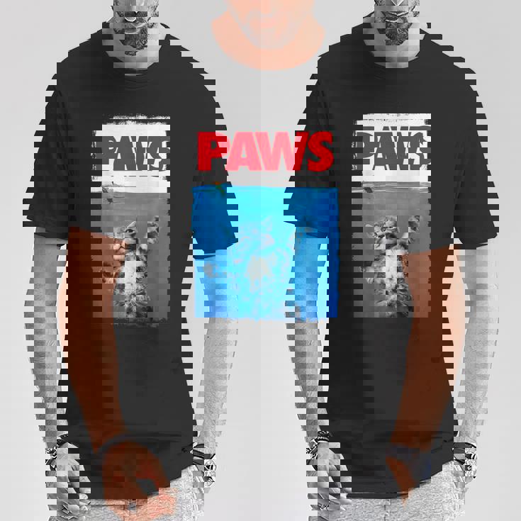 Paws 猫とネズミ トップス かわいい 面白い猫好きのパロディトップ Tシャツ 面白い贈り物