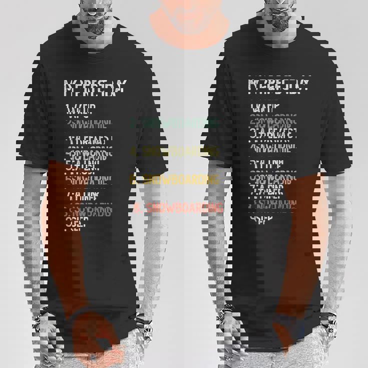 Perfect Day スノーボード シャツ メンズ ボーイズ ティーン スノボ Tシャツ 面白い贈り物