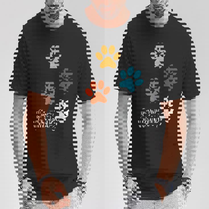 Pet Lover 肉球 犬 子犬 猫 プリント 肉球 ペット好き Tシャツ 面白い贈り物
