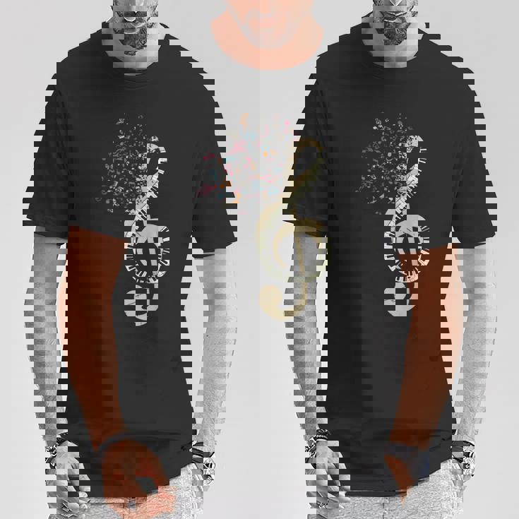 Pianist クラシカル楽器 ト音記号キーボード ピアノ Tシャツ 面白い贈り物