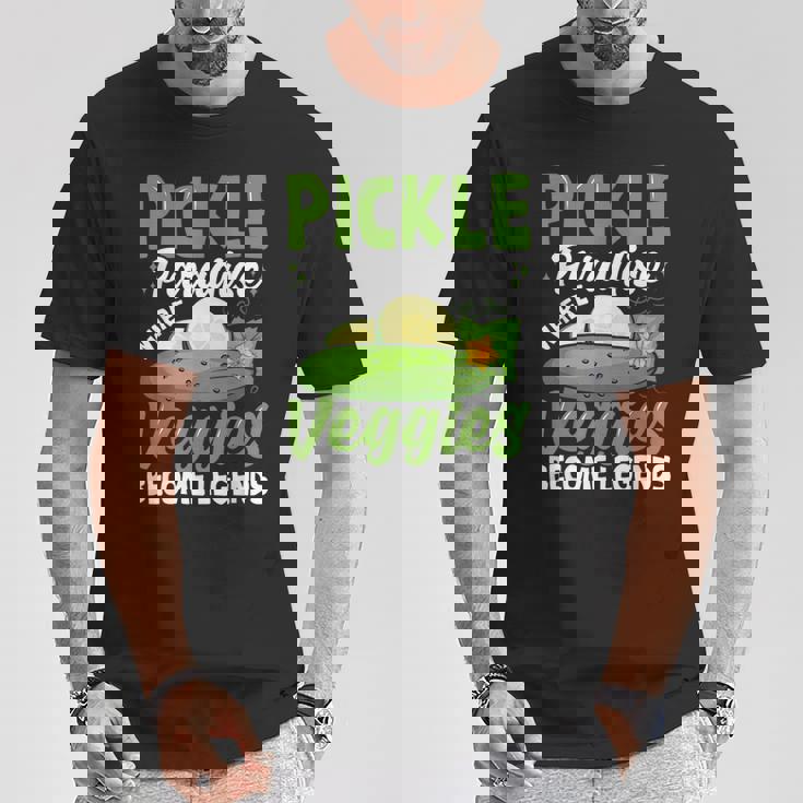 Pickle Paradiese Wherveggie For Pickle Paradiese ピクルスギフトとキュウリ用 Tシャツ 面白い贈り物