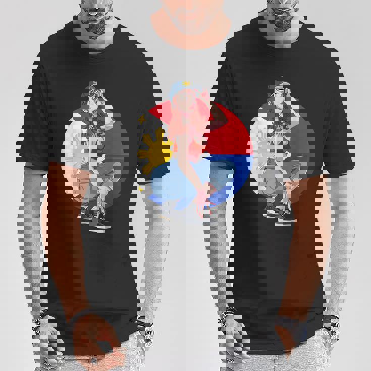 Pinay Girl フィリピン 強い フィリピン国旗 フィリピンプライド Tシャツ 面白い贈り物