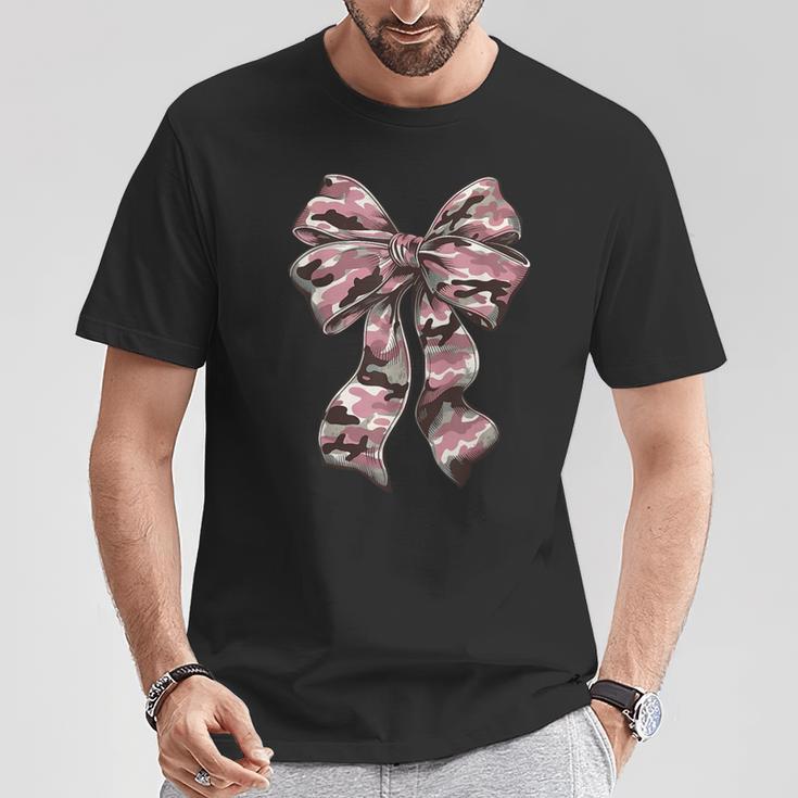 Pink Camouflage Old Camo Bow Camo Coquette Bow Hunting Women T-Shirt Unique Gifts