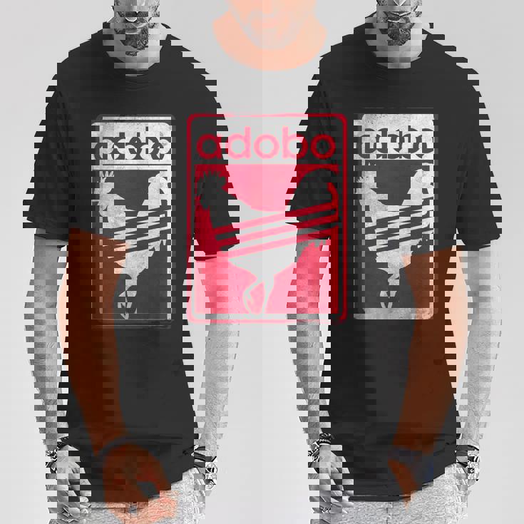 Pinoy シャツ ダメージ加工 チキン Adobo フィリピンシャツ Tシャツ 面白い贈り物