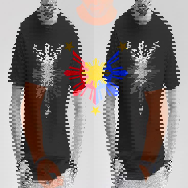 Pinoy フィリピン国旗 太陽 Tシャツ 面白い贈り物