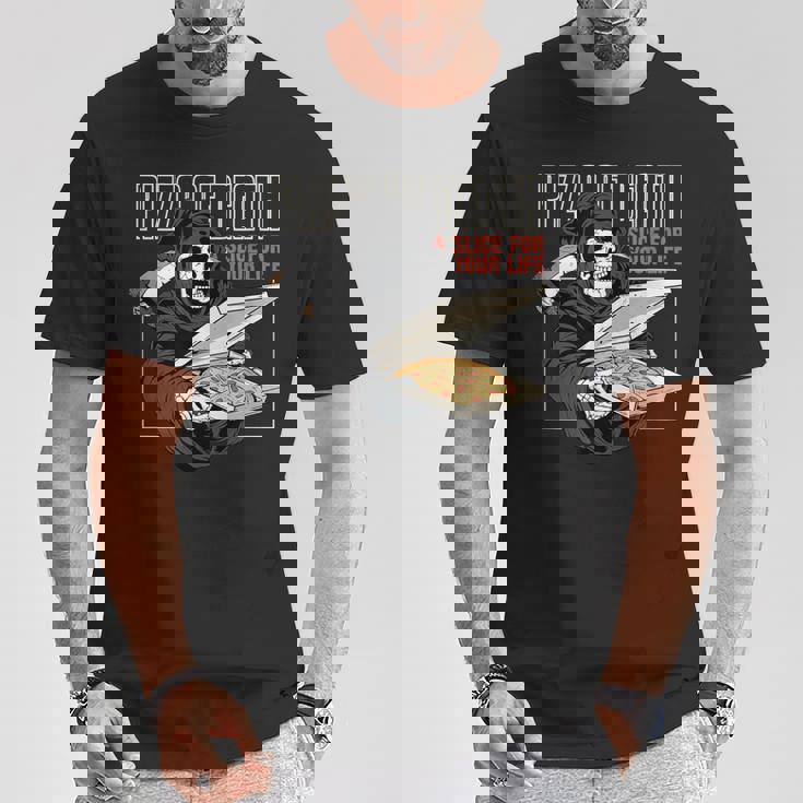 Pizza Of Death Pie Till I Die Grim Reaper Pizza Love Tシャツ 面白い贈り物