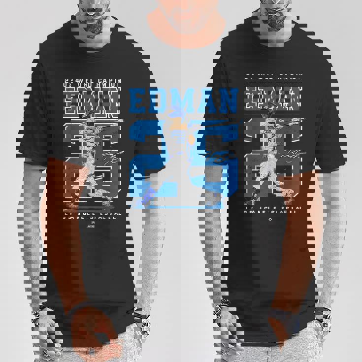 Player Number 2024 World Champion Tommy Edman Mlbpa Tシャツ 面白い贈り物