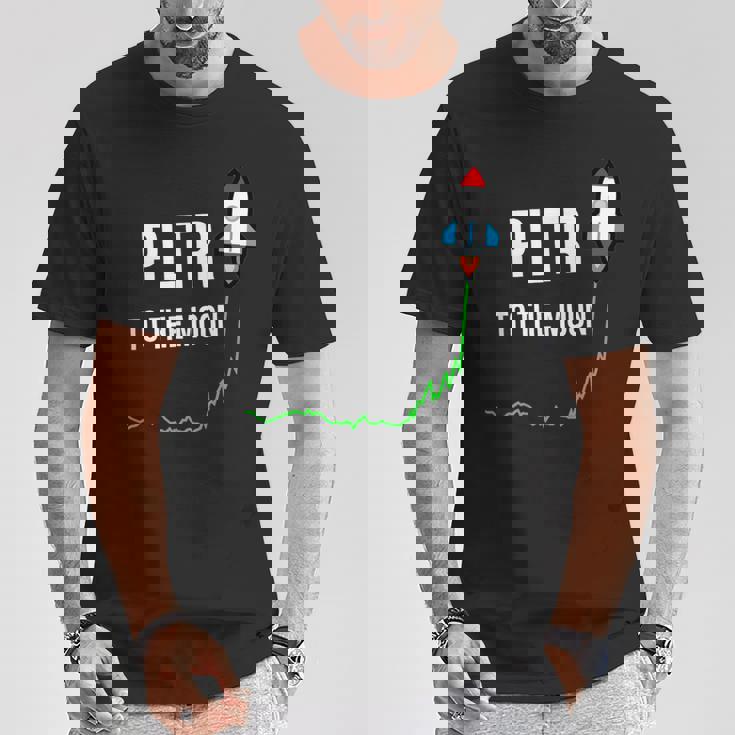 Pltr To The Moontock Ticker Wsb 面白いミーム Tシャツ 面白い贈り物