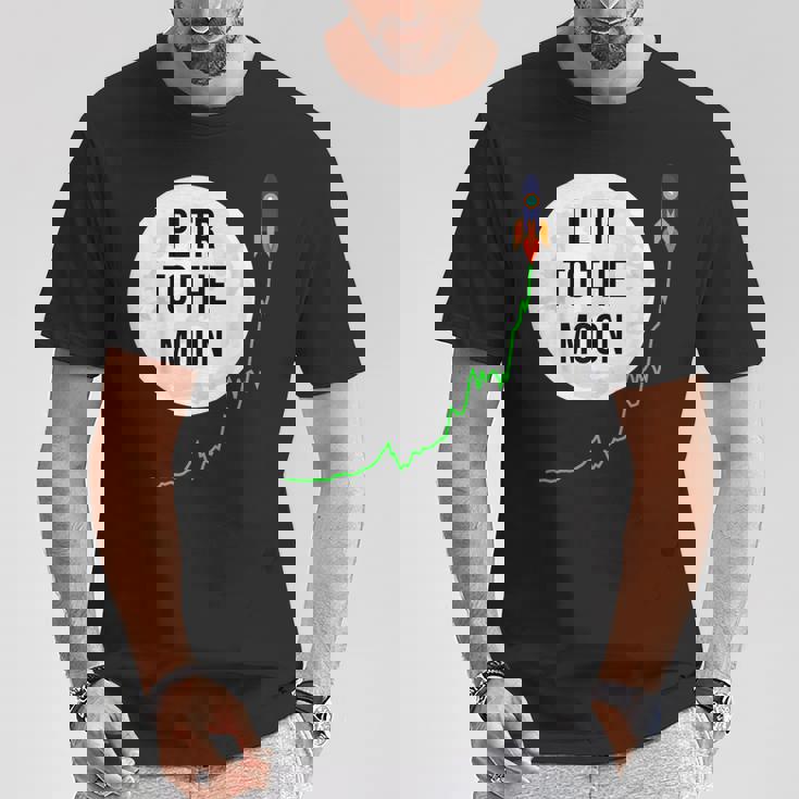 Pltr トゥザムーン株式ティッカー Wsb 面白いミーム Tシャツ 面白い贈り物