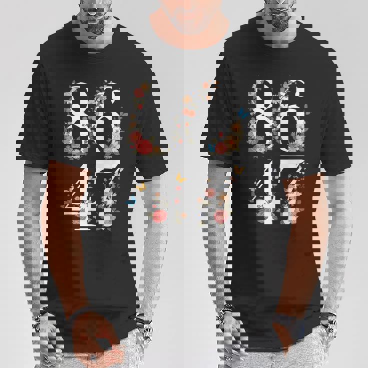 Political 8647 フローラル アンチトランプ Tシャツ 面白い贈り物