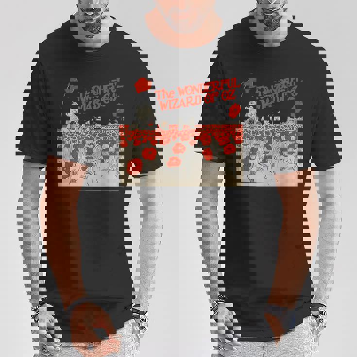 Poppy Field Tin Man ライオン かかし トト ドロシー オズの魔法使い Tシャツ 面白い贈り物