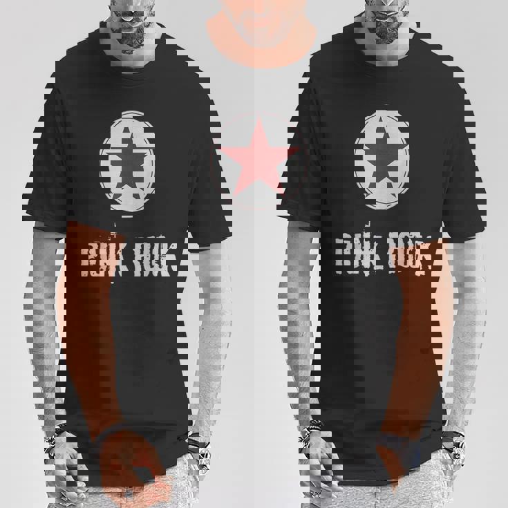 Punk Rock パンクロックスターのプレゼントでパンクロックミュージシャンのデザイン Tシャツ 面白い贈り物