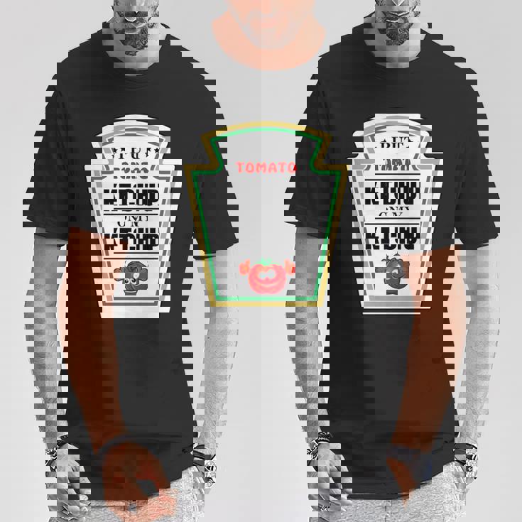 I Put Ketchup On My Ketchup トマトマスタード ハロウィンチーム 長袖tシャツ Tシャツ 面白い贈り物