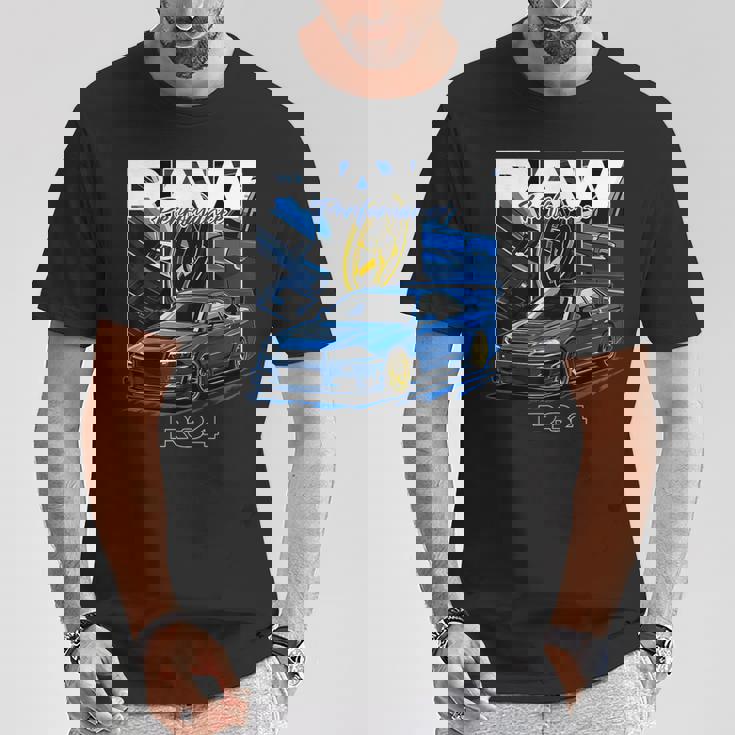 R34車 国産高性能車 ドリフトカー Gtr R34 Tシャツ 面白い贈り物