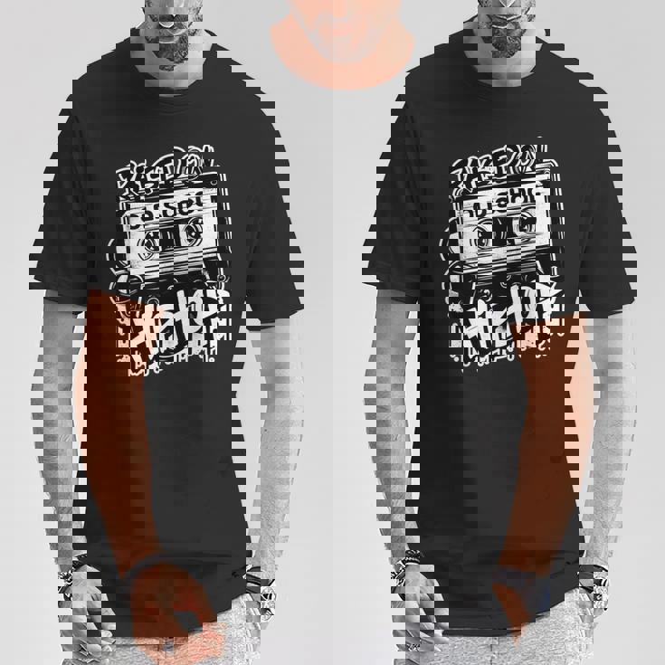 Raised On Oldchool Hip Hop レトロ ラップ カセット 80 90 Tシャツ 面白い贈り物