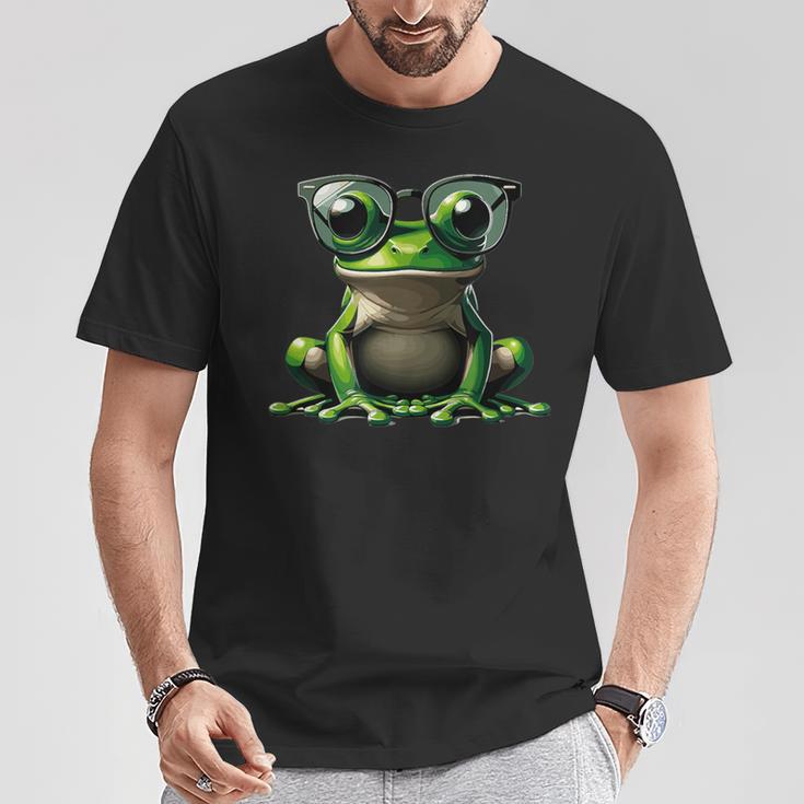 Ranaerde Con Gafas Deol Divertido Reptil Herpetología Amor Camiseta unisex Regalos divertidos