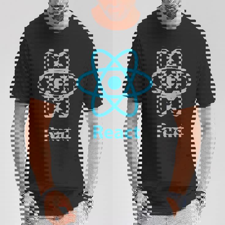 Reactjs ReactJs 公式ロゴ Javascript フレームワーク Tシャツ 面白い贈り物