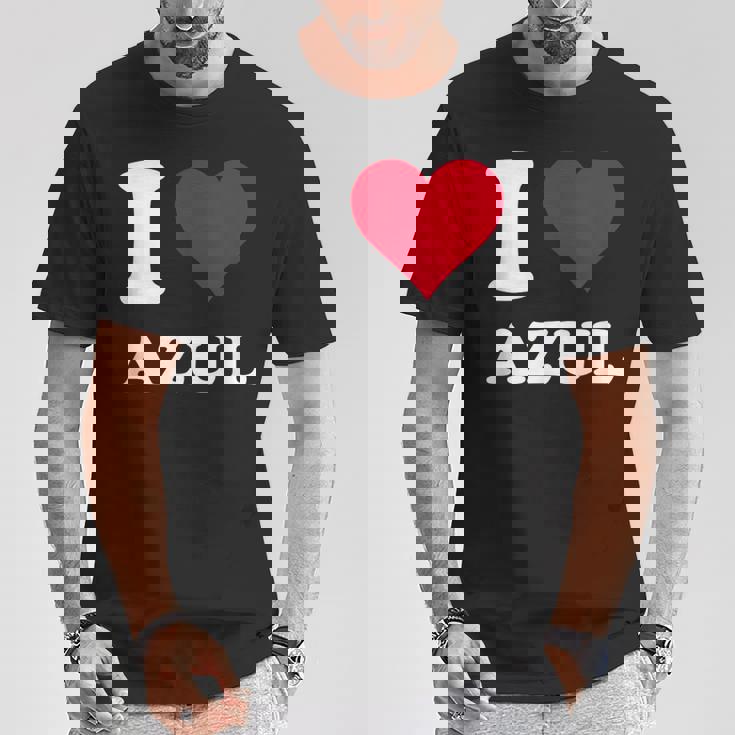 Red Heart I Love Azul Tシャツ 面白い贈り物